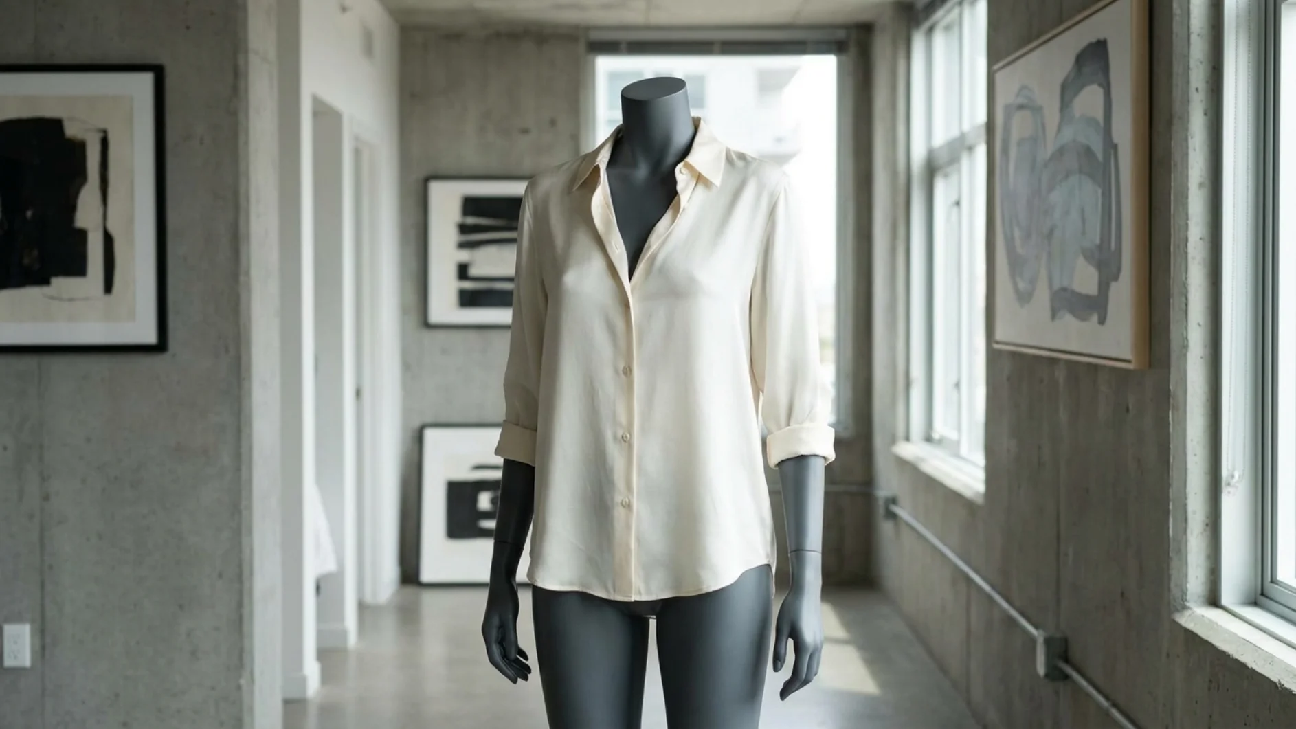 Silk Button-Up Blouse