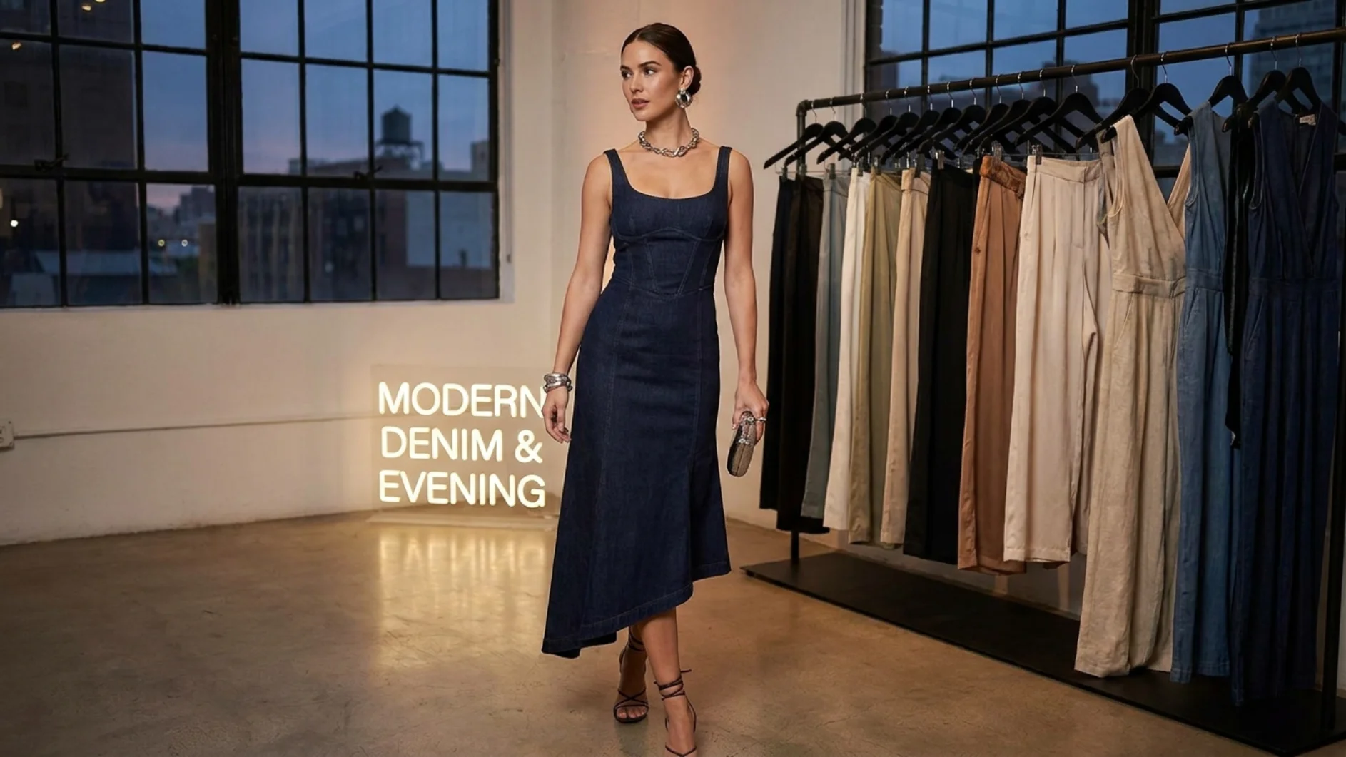 Elegant Evening Midi Dress