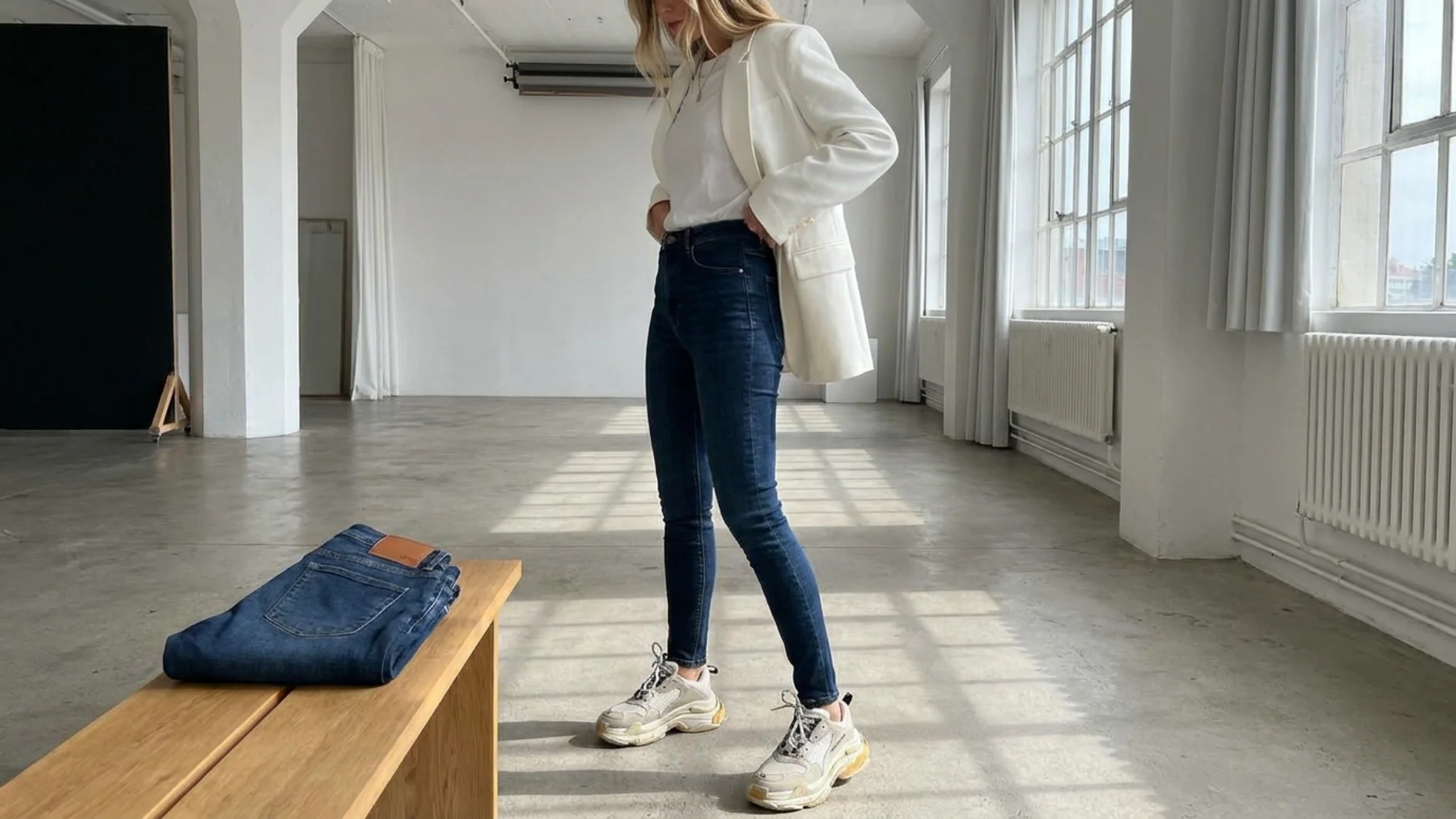 High-Waist Skinny Jeans